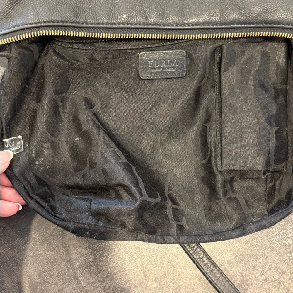 Furla Black‎ Leather Shoulder Bag